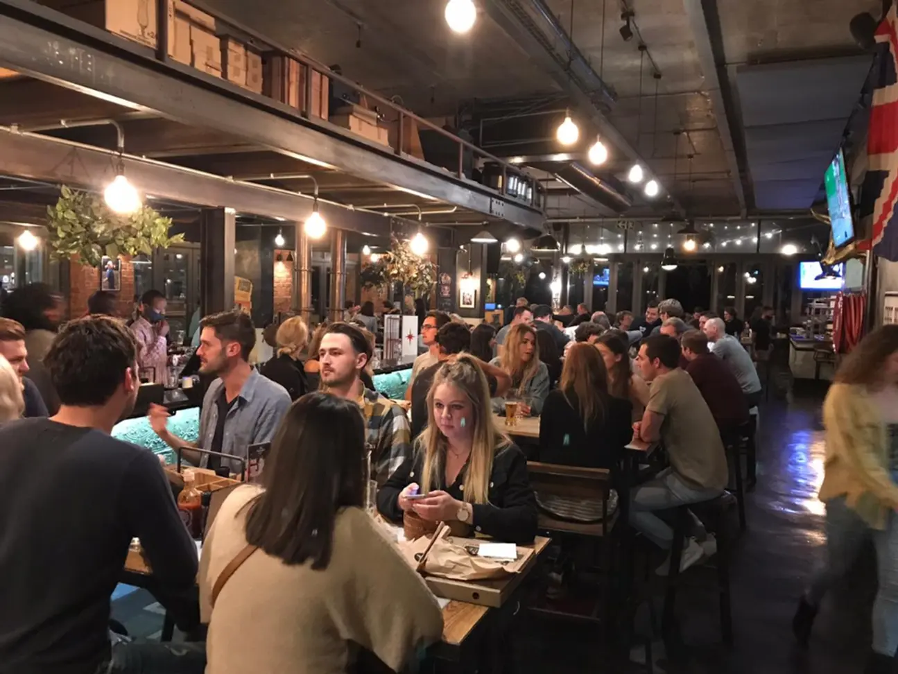 Customers enjoying a quiz